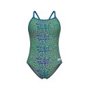 Snakeskin Lightdropback Arena Womens Swimsuit Black - Blue Cosmo Multi Blue Cosm