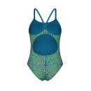 Snakeskin Lightdropback Arena Womens Swimsuit Black - Blue Cosmo Multi Blue Cosm
