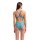 Snakeskin Lightdropback Arena Womens Swimsuit Black - Blue Cosmo Multi Blue Cosm