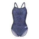 Snakeskin Lightdropback Arena Womens Swimsuit Black - Navy Team Navy