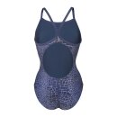 Snakeskin Lightdropback Arena Womens Swimsuit Black - Navy Team Navy