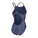 Snakeskin Lightdropback Arena Womens Swimsuit Black - Navy Team Navy