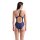 Snakeskin Lightdropback Arena Womens Swimsuit Black - Navy Team Navy