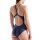Snakeskin Lightdropback Arena Womens Swimsuit Black - Navy Team Navy