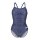 Snakeskin Lightdropback Arena Womens Swimsuit Black - Navy Team Navy