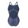 Snakeskin Lightdropback Arena Womens Swimsuit Black - Navy Team Navy