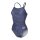 Snakeskin Lightdropback Arena Womens Swimsuit Black - Navy Team Navy