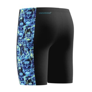 Speedo Boys Print Panel Jammer Schwarz Dunkelgrün