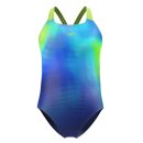Speedo Girls Badeanzug Powerback Digital Blue Green