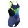 Speedo Girls Badeanzug Powerback Digital Blue Green