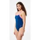 Speedo Womens Swimsuit Solid Turnback Navy