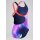 Speedo Girls Swimsuit Leaderback Print Pink Blue
