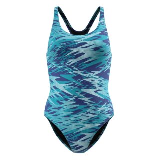 Speedo Womens Swimsuit Hyperboom Print Medalist Hellblau Blau