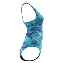 Speedo Womens Swimsuit Hyperboom Print Medalist Hellblau Blau