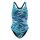 Speedo Womens Swimsuit Hyperboom Print Medalist Hellblau Blau