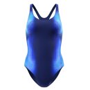 Speedo Womens Swimsuit Print Medalist Navy Blau