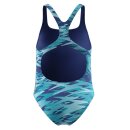 Speedo Girls Hyperboom Print Medalist Badeanzug Navy Blau