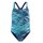 Speedo Girls Hyperboom Print Medalist Badeanzug Navy Blau