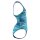 Speedo Girls Hyperboom Print Medalist Badeanzug Navy Blau