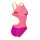 One Biglogo Very Fuchsia - Fluo Orange Arena Schwimmanzug