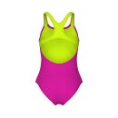 Arena Dots Swimsuit Swim Pro Back Very Fuchsia - Artic Lime