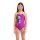 Arena Dots Swimsuit Swim Pro Back Very Fuchsia - Artic Lime
