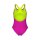 Arena Dots Swimsuit Swim Pro Back Very Fuchsia - Artic Lime