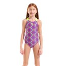 Arena Floral Swimsuit Swim Pro Back Violet Multi - Artic...