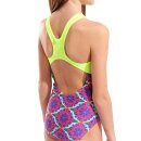Arena Floral Swimsuit Swim Pro Back Violet Multi - Artic Lime