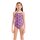 Arena Floral Swimsuit Swim Pro Back Violet Multi - Artic Lime