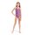 Arena Floral Swimsuit Swim Pro Back Violet Multi - Artic Lime
