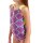 Arena Floral Swimsuit Swim Pro Back Violet Multi - Artic Lime