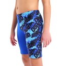 Boys Crowded Swim Jammer Neon Blue - Neon Blue Multi