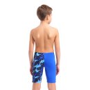 Boys Crowded Swim Jammer Neon Blue - Neon Blue Multi