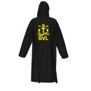 Unisex Team Stripe Robe Bademantel Black-White SV...