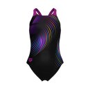 Arena Girl Pinweel Swimsuit V-Back Black Multi - Black...