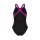Arena Girl Pinweel Swimsuit V-Back Black Multi - Black Very Fuchsia