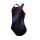 Arena Girl Pinweel Swimsuit V-Back Black Multi - Black Very Fuchsia