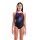 Arena Girl Pinweel Swimsuit V-Back Black Multi - Black Very Fuchsia