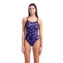 Arena Womens Wave Swimsuit Challenge Back Black - Team...