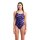 Arena Womens Wave Swimsuit Challenge Back Black - Team Purple