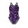 Arena Womens Wave Swimsuit Challenge Back Black - Team Purple