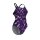 Arena Womens Wave Swimsuit Challenge Back Black - Team Purple