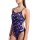 Arena Womens Wave Swimsuit Challenge Back Black - Team Purple