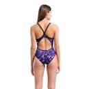 Arena Womens Wave Swimsuit Lightdrop Back Black - Team Purple