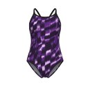 Arena Womens Wave Swimsuit Lightdrop Back Black - Team Purple