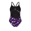 Arena Womens Wave Swimsuit Lightdrop Back Black - Team Purple