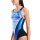 Arena Womens Dynamism Swimsuit V Back Black - Neon Blue Multi