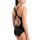 Arena Womens Dynamism Swimsuit V Back Black - Neon Blue Multi
