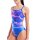 Arena Womens Earth Swimsuit Challenge Back Neon Blue Multi - Neon Blue